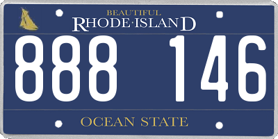 RI license plate 888146