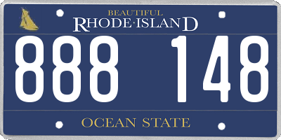 RI license plate 888148