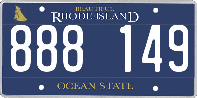 RI license plate 888149
