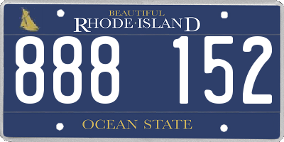 RI license plate 888152