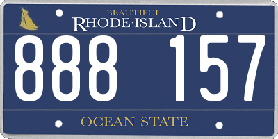 RI license plate 888157