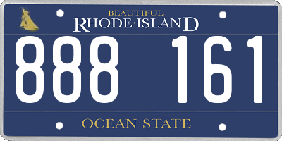 RI license plate 888161
