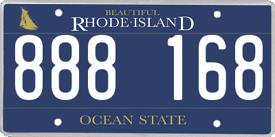 RI license plate 888168
