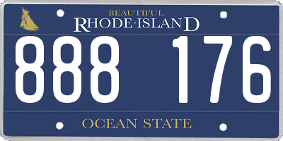 RI license plate 888176