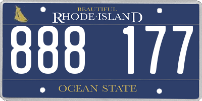 RI license plate 888177