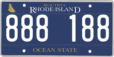 RI license plate 888188