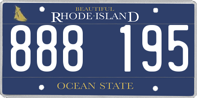 RI license plate 888195