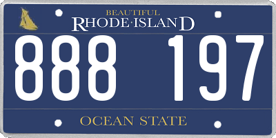 RI license plate 888197