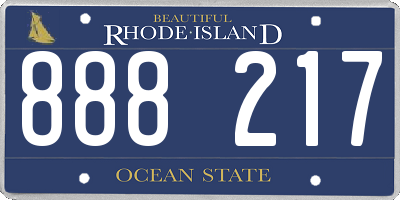 RI license plate 888217