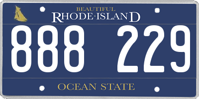 RI license plate 888229