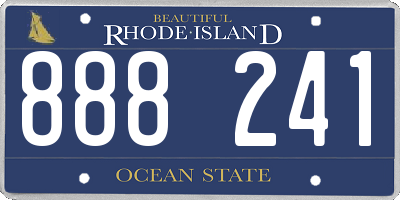 RI license plate 888241