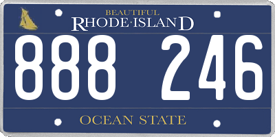 RI license plate 888246