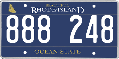 RI license plate 888248