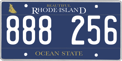 RI license plate 888256