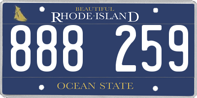 RI license plate 888259