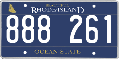 RI license plate 888261