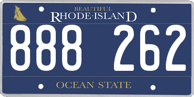 RI license plate 888262