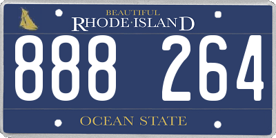 RI license plate 888264