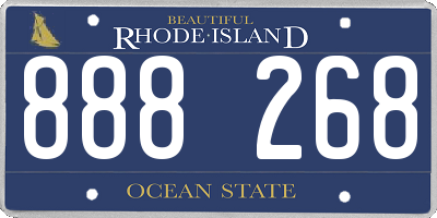 RI license plate 888268