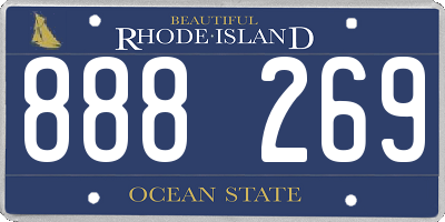 RI license plate 888269