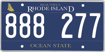 RI license plate 888277