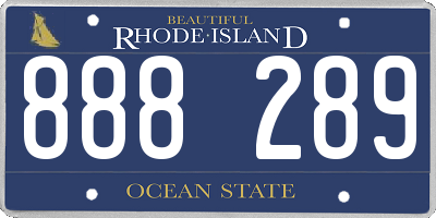 RI license plate 888289