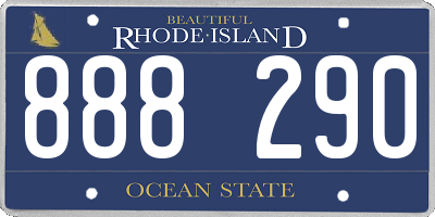 RI license plate 888290