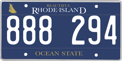 RI license plate 888294