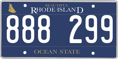 RI license plate 888299