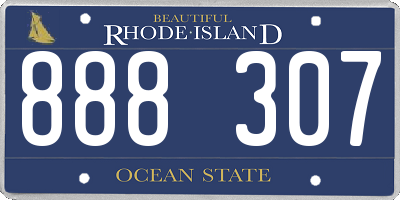 RI license plate 888307