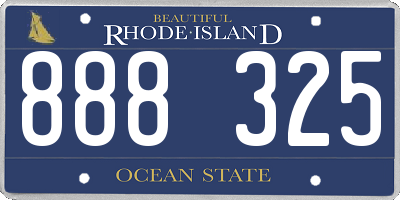 RI license plate 888325