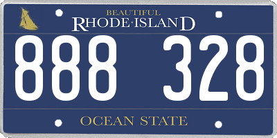 RI license plate 888328