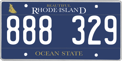 RI license plate 888329