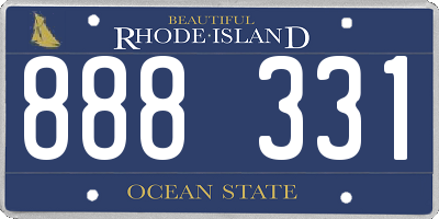RI license plate 888331