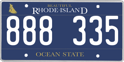 RI license plate 888335