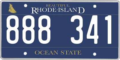 RI license plate 888341