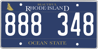 RI license plate 888348