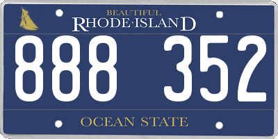 RI license plate 888352