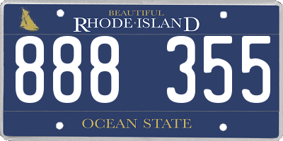 RI license plate 888355