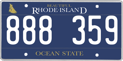 RI license plate 888359