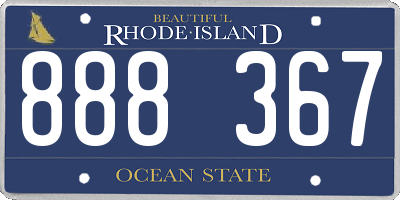 RI license plate 888367