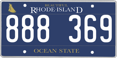 RI license plate 888369