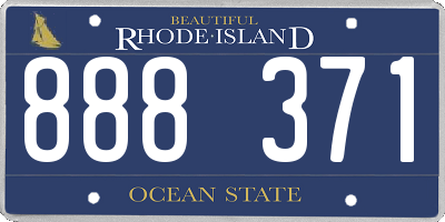 RI license plate 888371