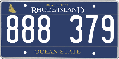 RI license plate 888379