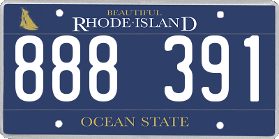 RI license plate 888391