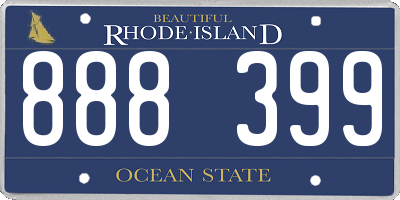 RI license plate 888399
