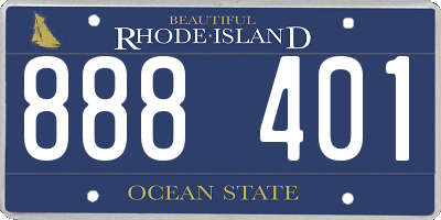 RI license plate 888401
