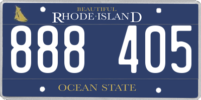 RI license plate 888405
