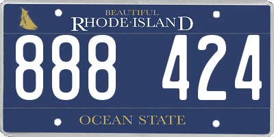 RI license plate 888424