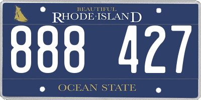 RI license plate 888427